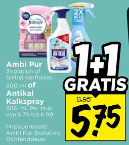 Vomar Voordeelmarkt Ambi Pur 3volution of textiel-verfrisser of Antikal Kalkspray aanbieding