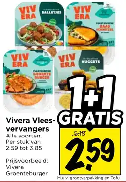 Vomar Voordeelmarkt Vivera Vleesvervangers aanbieding