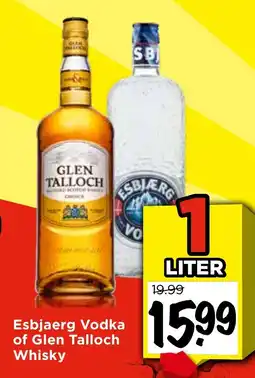 Vomar Voordeelmarkt Esbjaerg Vodka of Glen Talloch Whisky aanbieding