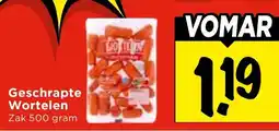 Vomar Voordeelmarkt Geschrapt Wortelen aanbieding