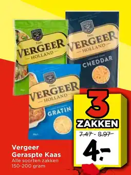 Vomar Voordeelmarkt Vergeer Geraspte Kaas aanbieding