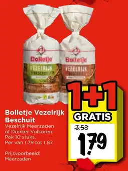Vomar Voordeelmarkt Bolletje Vezelrijk Beschuit aanbieding