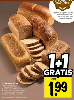 Vomar Voordeelmarkt Volkoren brood aanbieding