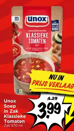 Vomar Voordeelmarkt Unox Soep in Zak Klassieke Tomaten aanbieding