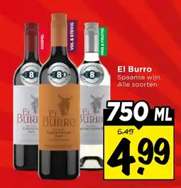 Vomar Voordeelmarkt El Burro Spaanse wijn aanbieding