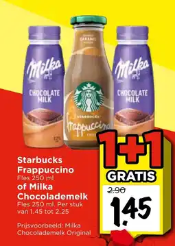 Vomar Voordeelmarkt Starbucks Frappuccino of Milka Chocolademelk aanbieding