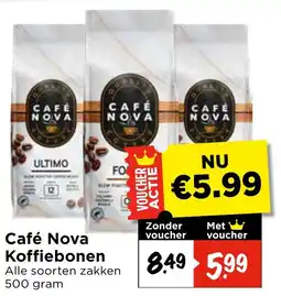 Vomar Voordeelmarkt Café Nova Koffiebonen aanbieding