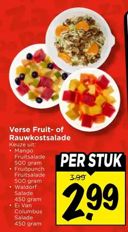 Vomar Voordeelmarkt Verse Fruit- of Rauwkostsalade aanbieding