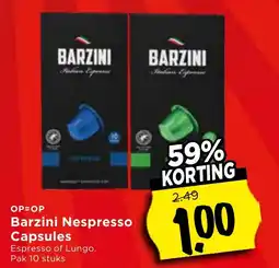 Vomar Voordeelmarkt Barzini Nespresso Capsules aanbieding