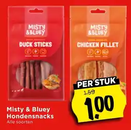 Vomar Voordeelmarkt Alle Misty & Bluey Hondensnacks aanbieding
