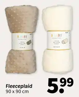 Wibra Fleeceplaid aanbieding