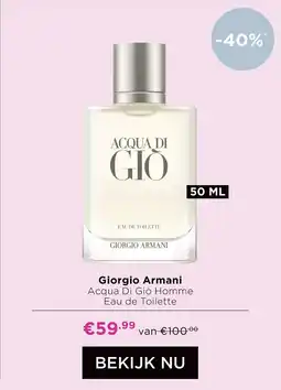 ICI Paris XL Giorgio Armani Acqua Di Giò Homme Eau de Toilette aanbieding