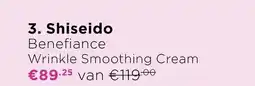 ICI Paris XL Shiseido Benefiance Wrinkle Smoothing Cream aanbieding