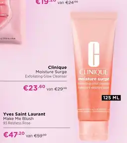 ICI Paris XL Clinique moisture surge exfoliating glow cleanser aanbieding