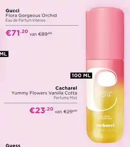 ICI Paris XL Cacharel yummy flowers vanilla cotta perfume mist aanbieding