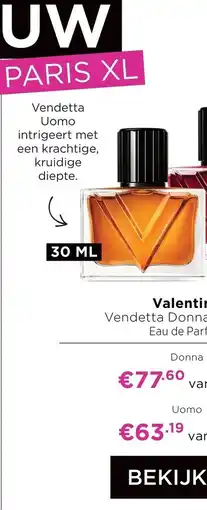 ICI Paris XL Valentino Vendetta Donna Eau de Parfum aanbieding