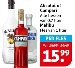 Hoogvliet Absolut of campari aanbieding