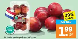 Albert Heijn AH Nederlandse pruimen aanbieding
