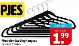 Hoogvliet Fluwelen kledinghangers aanbieding