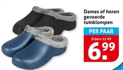 Hoogvliet Dames of heren gevoerde tuinklompen aanbieding