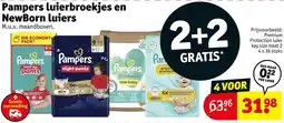 Kruidvat Pampers luiерbroekjes en NewBorn luiers aanbieding
