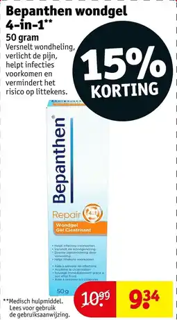 Kruidvat Bepanthen wondgel 4-in-1 aanbieding