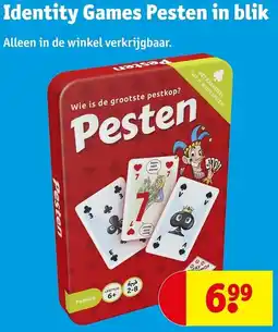 Kruidvat Identity Games Pesten in blik aanbieding