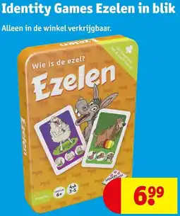 Kruidvat Identity Games Ezelen in blik aanbieding