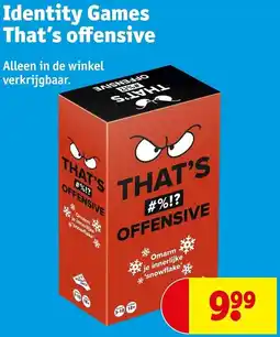 Kruidvat Identity Games That's offensive aanbieding