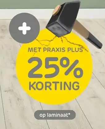 Praxis 25% korting met praxis plus op laminaat aanbieding