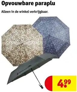Kruidvat Opvouwbare paraplu aanbieding