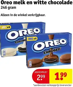 Kruidvat Oreo melk en witte chocolade aanbieding