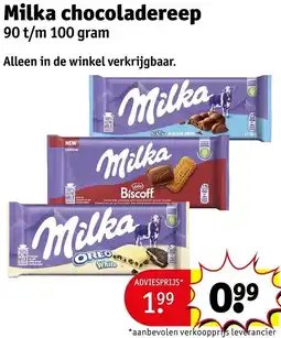 Kruidvat Milka chocoladereep aanbieding