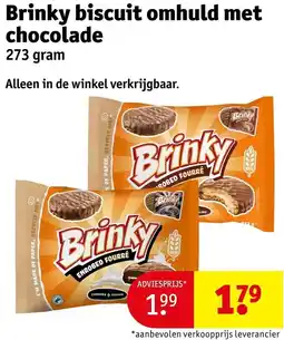 Kruidvat Brinky biscuit omhuld met chocolade aanbieding