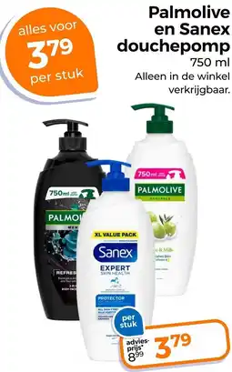 Trekpleister Palmolive en Sanex douchepomp aanbieding