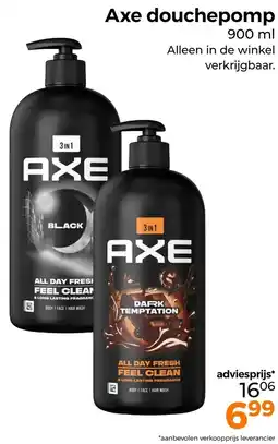 Trekpleister Axe douchepomp aanbieding