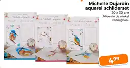 Trekpleister Michelle Dujardin aquarel schilderset aanbieding