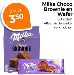 Trekpleister Milka Choco Brownie en Wafer aanbieding