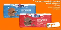 Trekpleister Haust coated rijstwafels melk en puur aanbieding