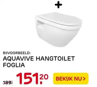 Praxis AQUAVIVE HANGTOILET FOGLIA aanbieding