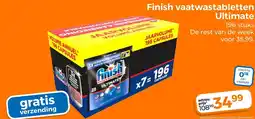 Trekpleister Finish vaatwastabletten Ultimate aanbieding