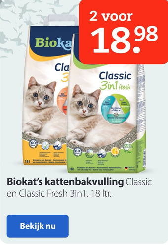 Pets Place Biokat's kattenbakvulling aanbieding