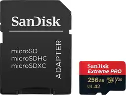 Coolblue SanDisk MicroSDXC Extreme Pro 256GB 140MB/s aanbieding
