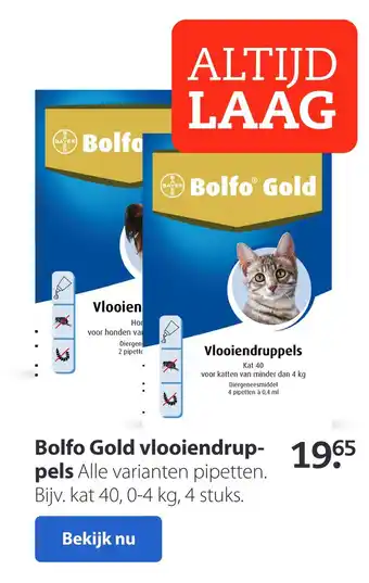 Boerenbond Bolfo Gold vlooiendruppels aanbieding