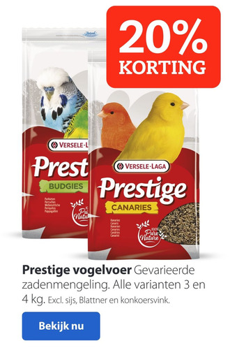 Boerenbond Prestige vogelvoer aanbieding