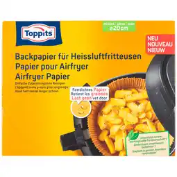 Dekamarkt Toppits Airfryer papier 20cm aanbieding