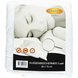Dekamarkt Queens Kussenset beschermer 2-pack aanbieding