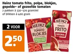 Poiesz Heinz tomato frito, polpa, blokjes, gepelde- of gezeefde tomaten aanbieding
