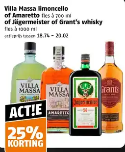 Poiesz Villa Massa limoncello of Amaretto of Jägermeister of Grant's whisky aanbieding