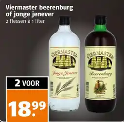 Poiesz Viermaster beerenburg of jonge jenever aanbieding